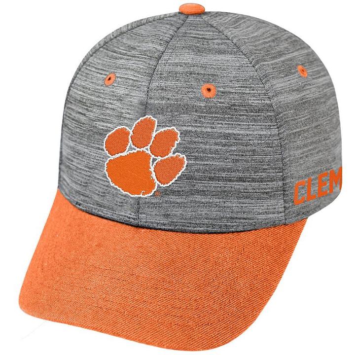 Adult Clemson Tigers Backstop Snapback Cap, Men's, Med Grey