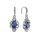 Downton Abbey Filigree Oval Drop Earrings, Women's, Blue