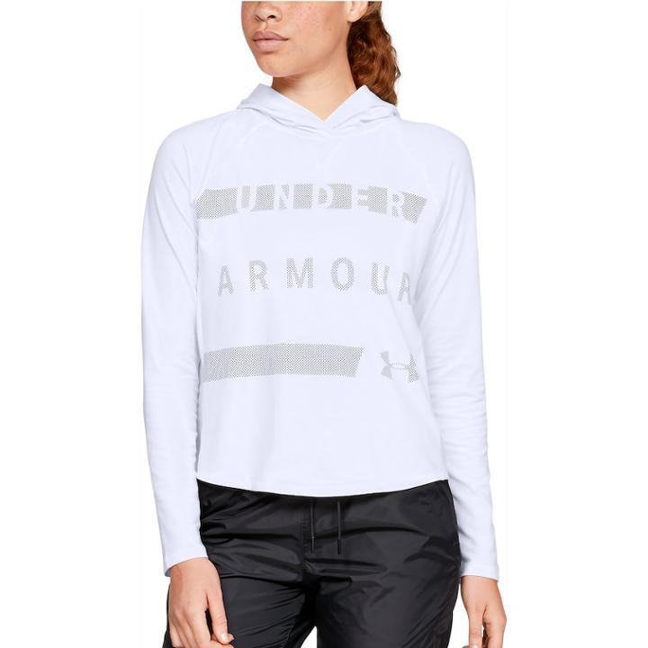 Women's Under Armour Raglan Graphic Hoodie, Size: Xl, White