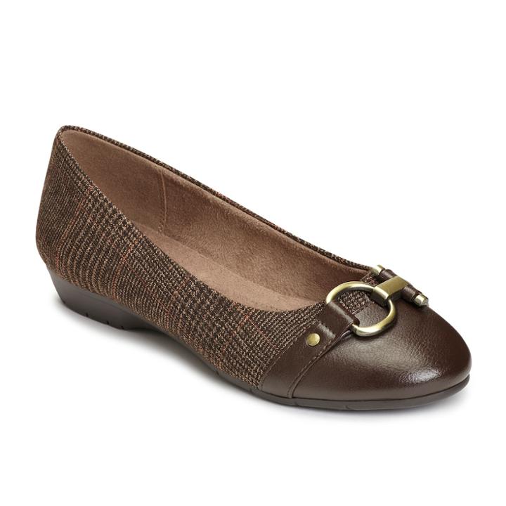 A2 By Aerosoles Ultrabrite Women's Ballet Flats, Size: 7.5 Wide, Brown Combo