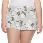 Juniors' Plus Size So&reg; French Terry Shorts, Size: 3xl, Light Grey