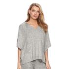 Women's Juicy Couture Glitter Poncho Sweatshirt, Size: Medium, Med Grey