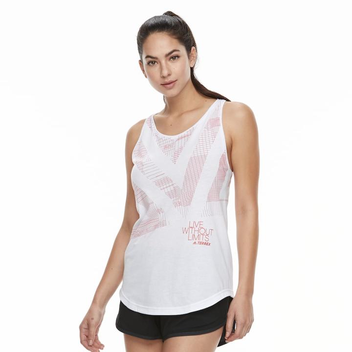 Women's Adidas Outdoor Ampli Tank, Size: Xl, White