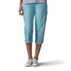 Women's Lee Nikki Cuffed Comfort Waist Poplin Capris, Size: 6 Avg/reg, Lt Green