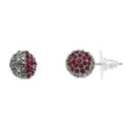 Simply Vera Vera Wang Red Simulated Crystal Fireball Stud Earrings, Women's