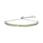 Sterling Silver Peridot S-link Lariat Bracelet, Women's, Size: 9, Green