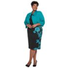 Plus Size Maya Brooke Floral Dress & Jacket Set, Women's, Size: 18 W, Blue