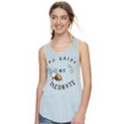 Juniors' About A Girl You Drive Me Coconuts Racerback Tank, Size: Xl, Light Blue