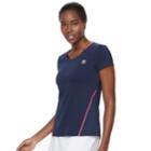 Women's Fila Sport&reg; Mesh Short Sleeve Tee, Size: Large, Dark Blue