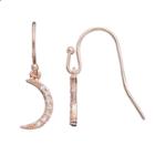Lc Lauren Conrad Runway Collection Cubic Zirconia Crescent Moon Drop Earrings, Women's, Pink Other