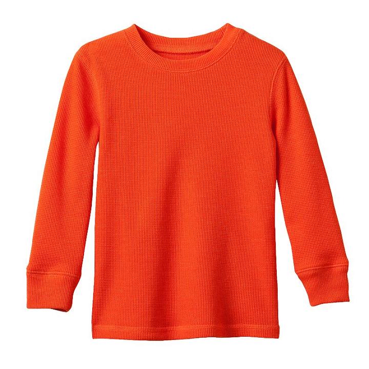 Boys 4-7x Jumping Beans&reg; Solid Thermal Tee, Boy's, Size: S(4), Med Orange