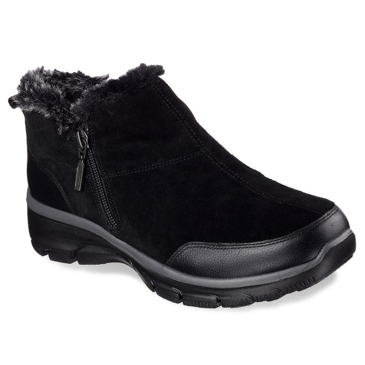 Skechers Relaxed Fit Easy Going Zip It Women's Winter Boots, Size: 7, Grey (charcoal)
