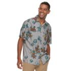Men's Batik Bay Classic-fit Tropical Button-down Shirt, Size: Xl, Light Grey