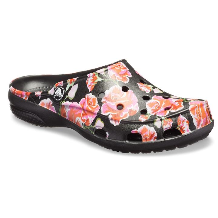 Crocs Freesail Women's Clogs, Size: 9, Black Multi Floral