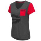 Women's Campus Heritage Georgia Bulldogs Pocket V-neck Tee, Size: Medium, Red