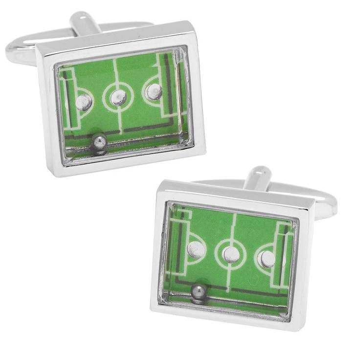 Soccer Field Cuff Links, Men's, Green