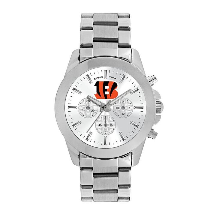 Game Time, Women's Cincinnati Bengals Knockout Watch, Silver