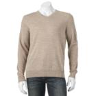 Big & Tall Apt. 9&reg; Modern-fit Merino V-neck Sweater, Men's, Size: 4xb, Med Beige