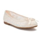 So&reg; Troupe Girls' Ballet Flats, Size: 3, White
