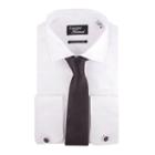 Nick Dunn, Men's Fitted Easy-care Dress Shirt & Tie Set, Size: S 34/35, White