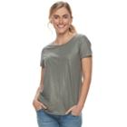 Women's Sonoma Goods For Life&trade; Essential Print Tee, Size: Small, Med Green