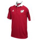 Men's Adidas Wisconsin Badgers Sideline Coaches Polo, Size: Medium, Red