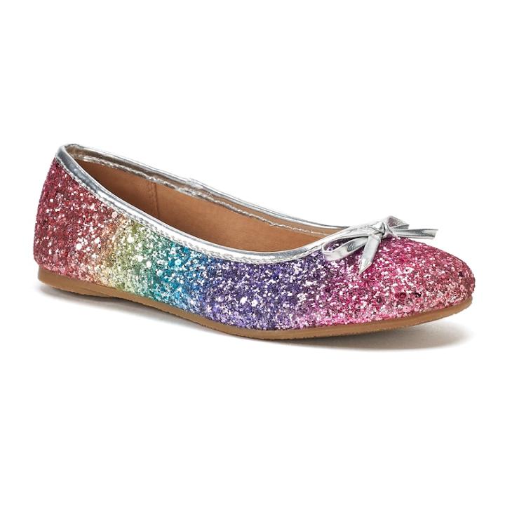 So&reg; Candy Girls' Ballet Flats, Size: 5, Multi