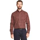 Men's Arrow Heritage Classic-fit Plaid Twill Button-down Shirt, Size: Medium, Med Red