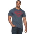 Big & Tall Superman Shield Tee, Men's, Size: 2xb, Blue (navy)