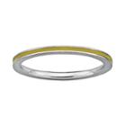Stacks And Stones Sterling Silver Yellow Enamel Stack Ring, Women's, Size: 6