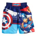 Boys 4-7 Marvel Captain America Swim Trunks, Size: 4, Multi