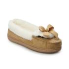 Women's Sonoma Goods For Life&trade; Faux-fur Lined Microsuede Moccasin Slippers, Size: Medium, Brown