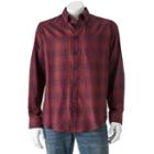 Van Heusen Shadow Plaid Casual Button-down Shirt - Men, Size: Xxl, Purple