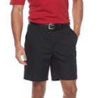 Men's Croft & Barrow&reg; Classic-fit Easy-care Stretch Flex-waist Flat-front Shorts, Size: 38, Black