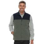 Men's Croft & Barrow&reg; Outdoor Quilted Vest, Size: Xxl, Dark Green