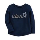 Girl's 4-8 Carter's Wish Long Sleeve Tee, Size: 8, Blue