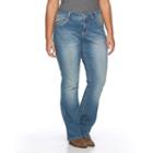 Juniors' Plus Size Vanilla Star Embroidered Bootcut Jeans, Girl's, Size: 16 W, Med Blue