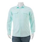 Big & Tall Apt. 9&reg; Classic-fit Crosshatch Roll-tab Button-down Shirt, Men's, Size: 3xb, Turquoise/blue (turq/aqua)
