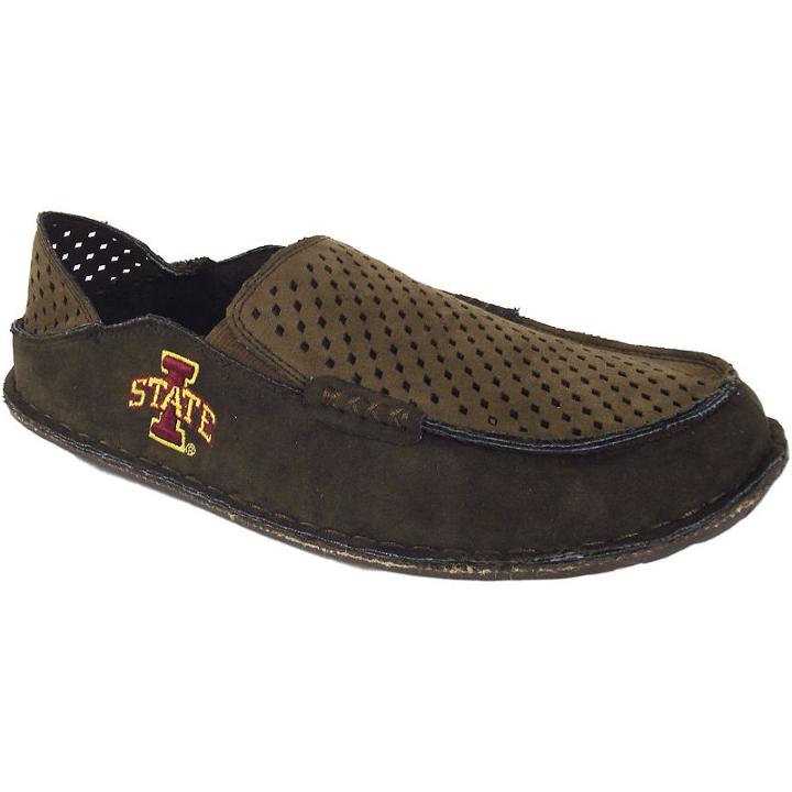 Men's Iowa State Cyclones Cayman Perforated Moccasin, Size: 8, Brown