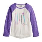 Girls 4-10 Jumping Beans&reg; Hi-low Raglan Tee, Size: 7, Natural