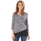 Women's Apt. 9&reg; Asymmetrical Top, Size: Small, Spacedye