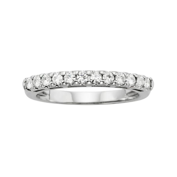 Forever Brilliant Round-cut Lab-created Moissanite Engagement Ring In 14k White Gold (2/7 Ct. T.w.), Women's, Size: 9