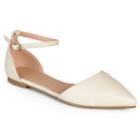 Journee Collection Reba Women's D'orsay Flats, Girl's, Size: 11, Beig/green (beig/khaki)