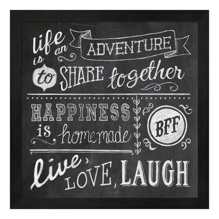 Inspiration Chalkboard Ii Framed Wall Art, Multicolor