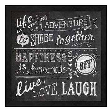 Inspiration Chalkboard Ii Framed Wall Art, Multicolor