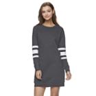 Juniors' Love, Fire Football Sweatshirt Dress, Girl's, Size: Small, Med Grey