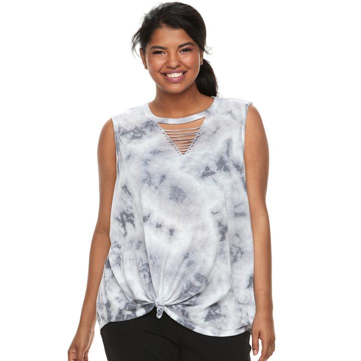 Juniors' Plus Size So&reg; Strappy Tank, Teens, Size: 2xl, Oxford