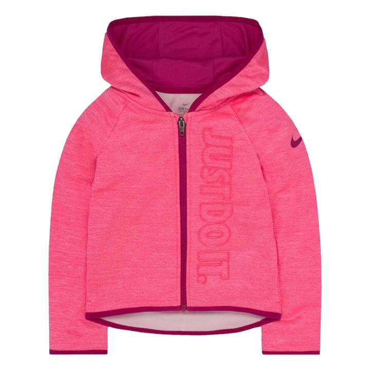 Girls 4-6x Nike Therma-fit Zip Hoodie, Size: 6, Brt Pink