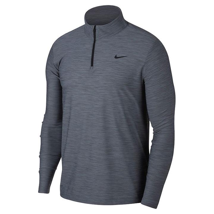 Men's Nike Breathable Quarter-zip Pullover Top, Size: Large, Grey Other