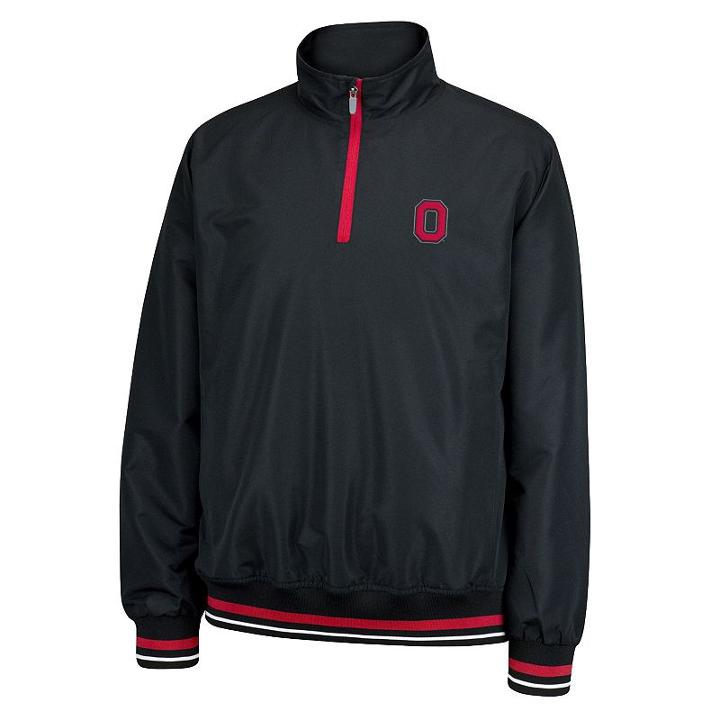 Men's Ohio State Buckeyes Game Plan Pullover Wind Jacket, Size: Small, Black